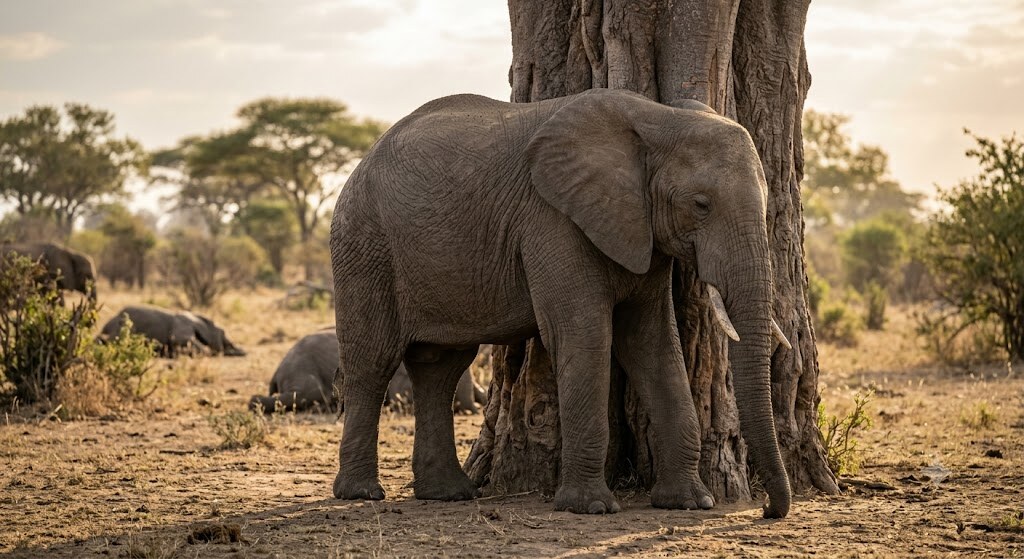 Animais que dormem de pé: Biologia, Estratégias e Segredos da Natureza em Animais Selvagens elefante