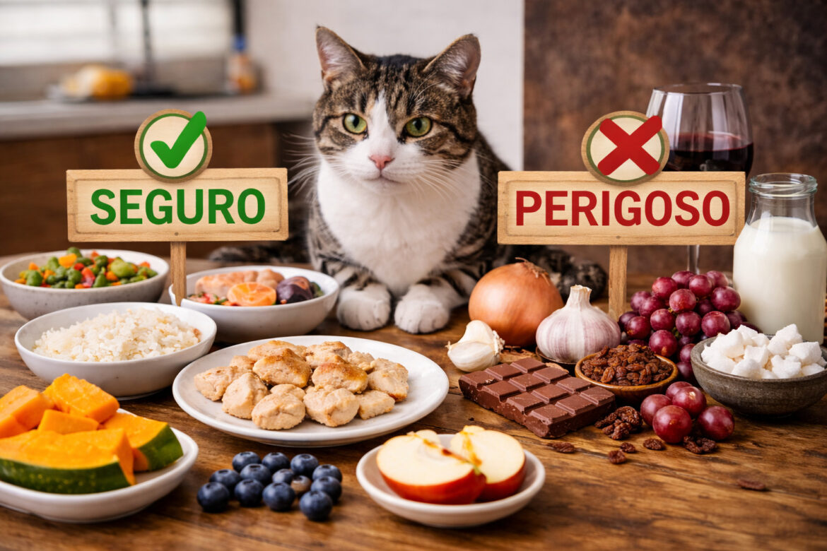 Gatos e Comida Humana: O Que É Seguro e O Que Deve Ficar Fora do Prato