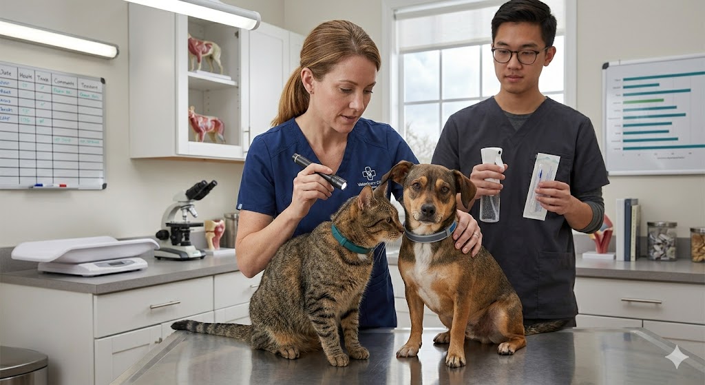 Desparasitação externa: coleira, pipeta ou spray — qual escolher? em Animais de Estimação Desparasitação externa